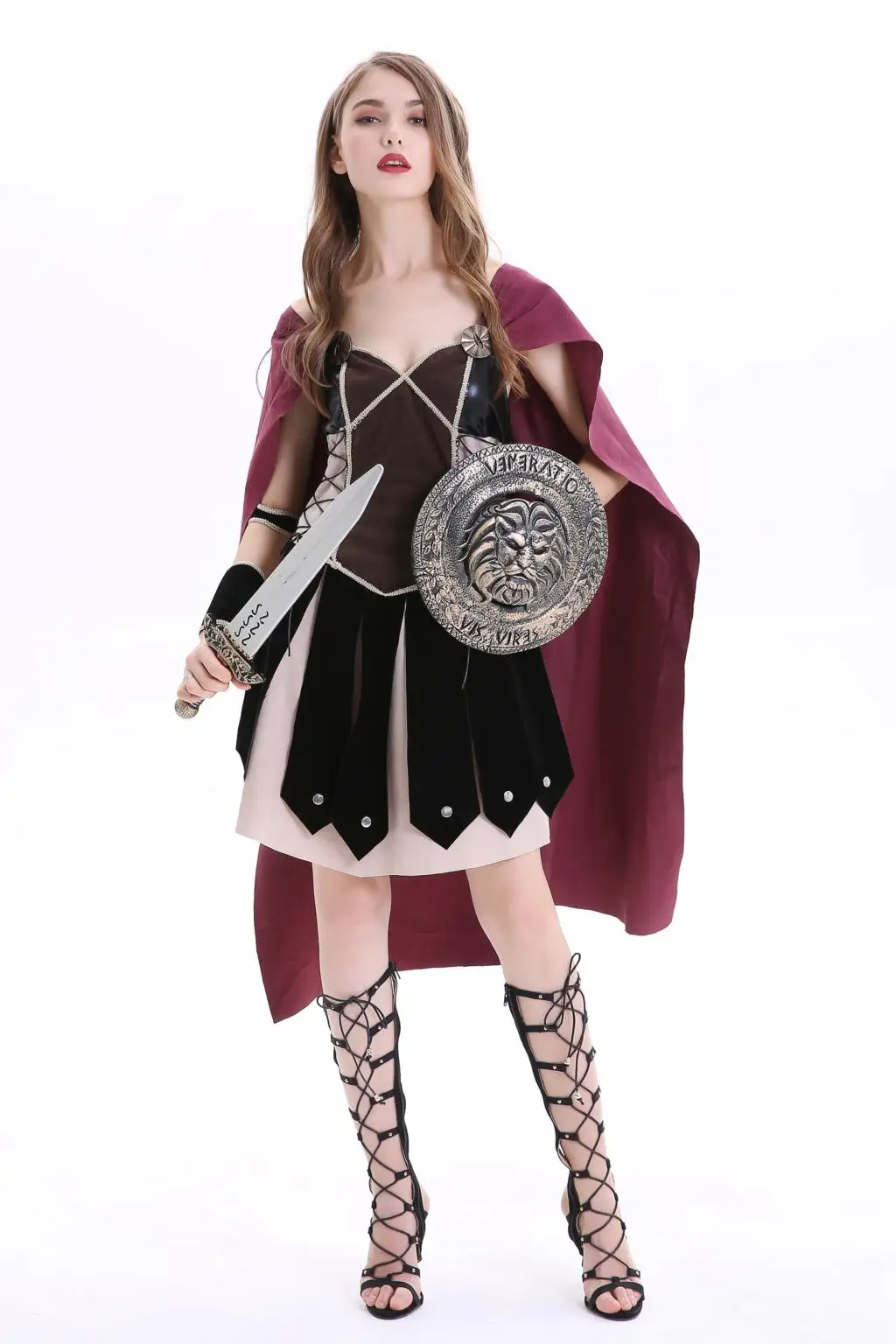 Roman Gladiator Costume Xena Warrior Princess Cosplay Outfit