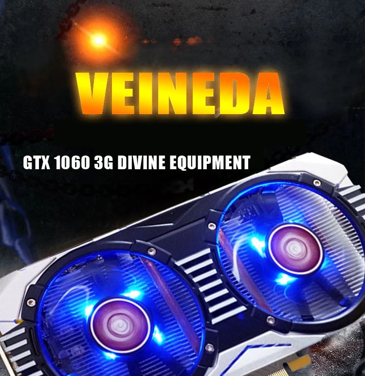 Видеокарта VEINEDA GTX 1060 3GB 192Bit GDDR5 PCI-E X16 для видеокарт nVIDIA Geforce gtx1060 3gb Hdmi Dvi DP