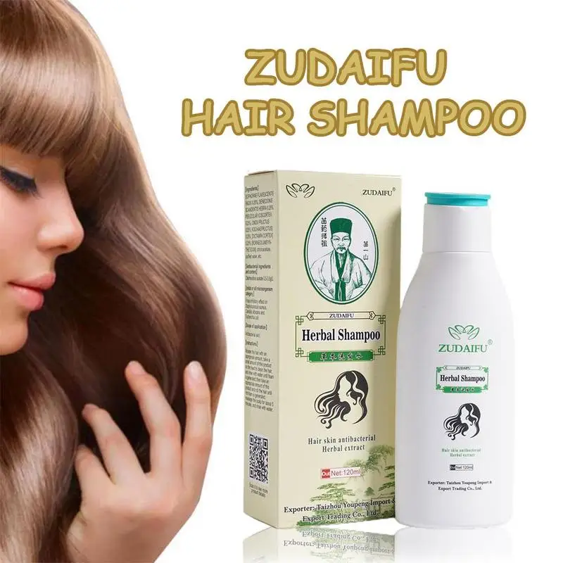 

120Ml Zudaifu Herbal Ginseng Keratin Hair Treatment Antibacterial and Mite Removal Hair Care Growth Serum Repair Shampoo No Box