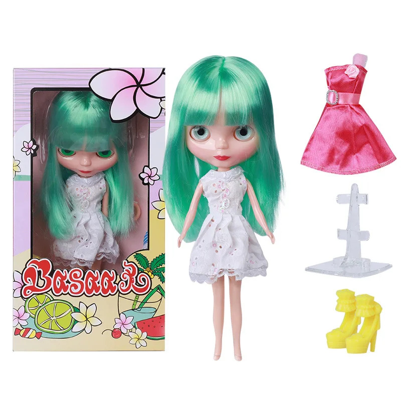 30 см Соединенные BJD куклы для девочек модные Blyth цвет волос DIY одежда случайный