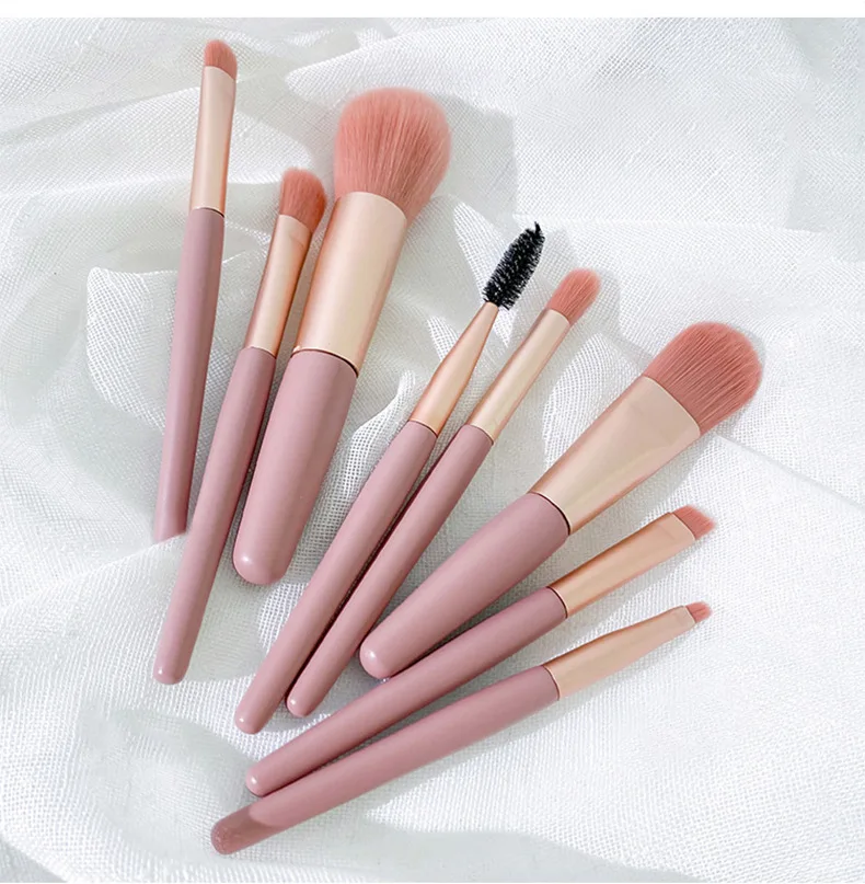 

Набор кистей для макияжа Lucky-Beauty, 8 кистей для ПК, портативная кисть для хранения пудры, румян, лица, глаз, полный набор инструментов для макия...