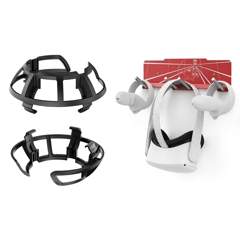 

1 Set VR Headset And Controllers Wall Mount Storage Hook Stand & 1 Set Anti-Collision Protection Ring Protective Shell