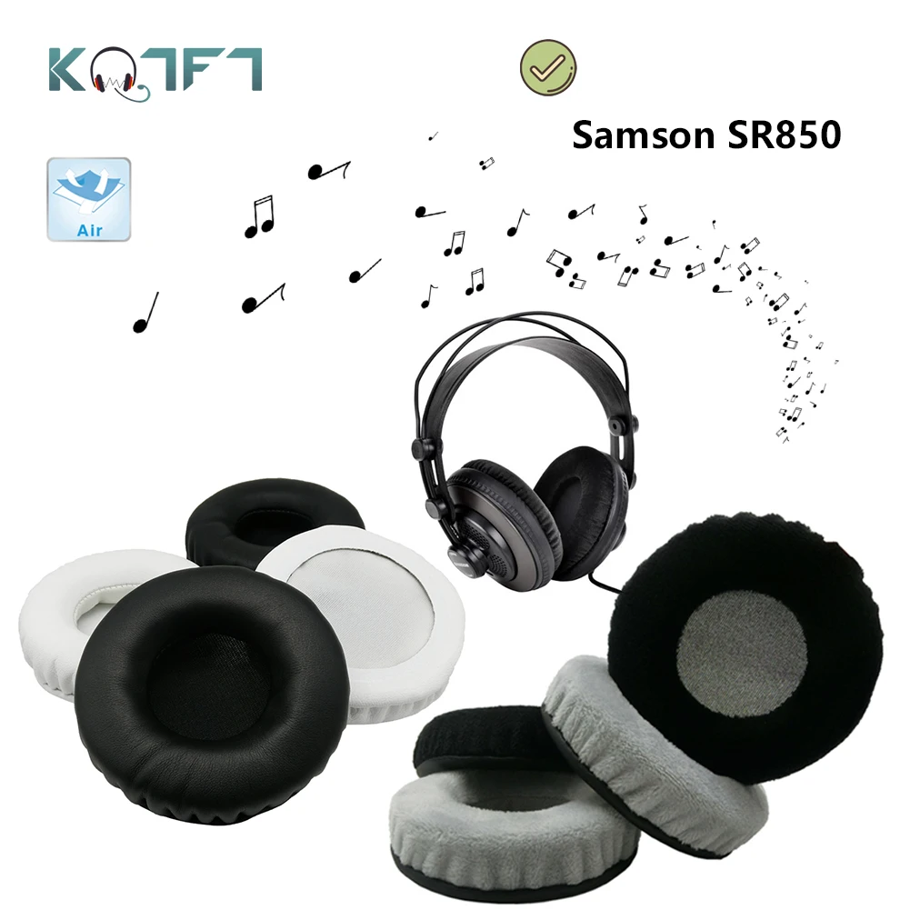 

KQTFT flannel 1 Pair of Replacement Ear Pads for Samson SR850 Headset EarPads Earmuff Cover Cushion Cups