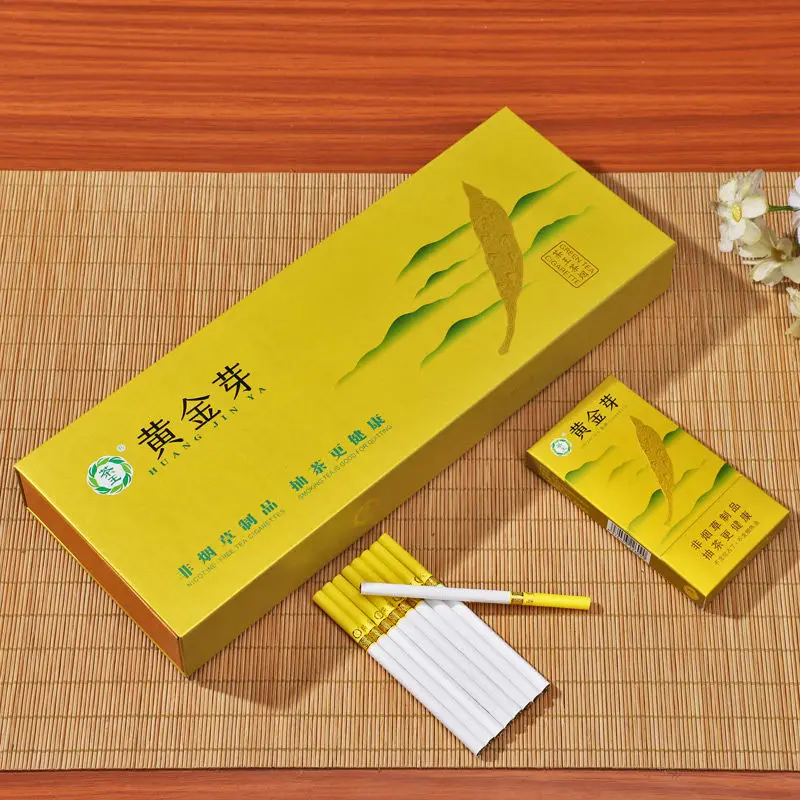 10 упаковок зеленого чая с золотым бутоном и мятным ароматом для лечения курения