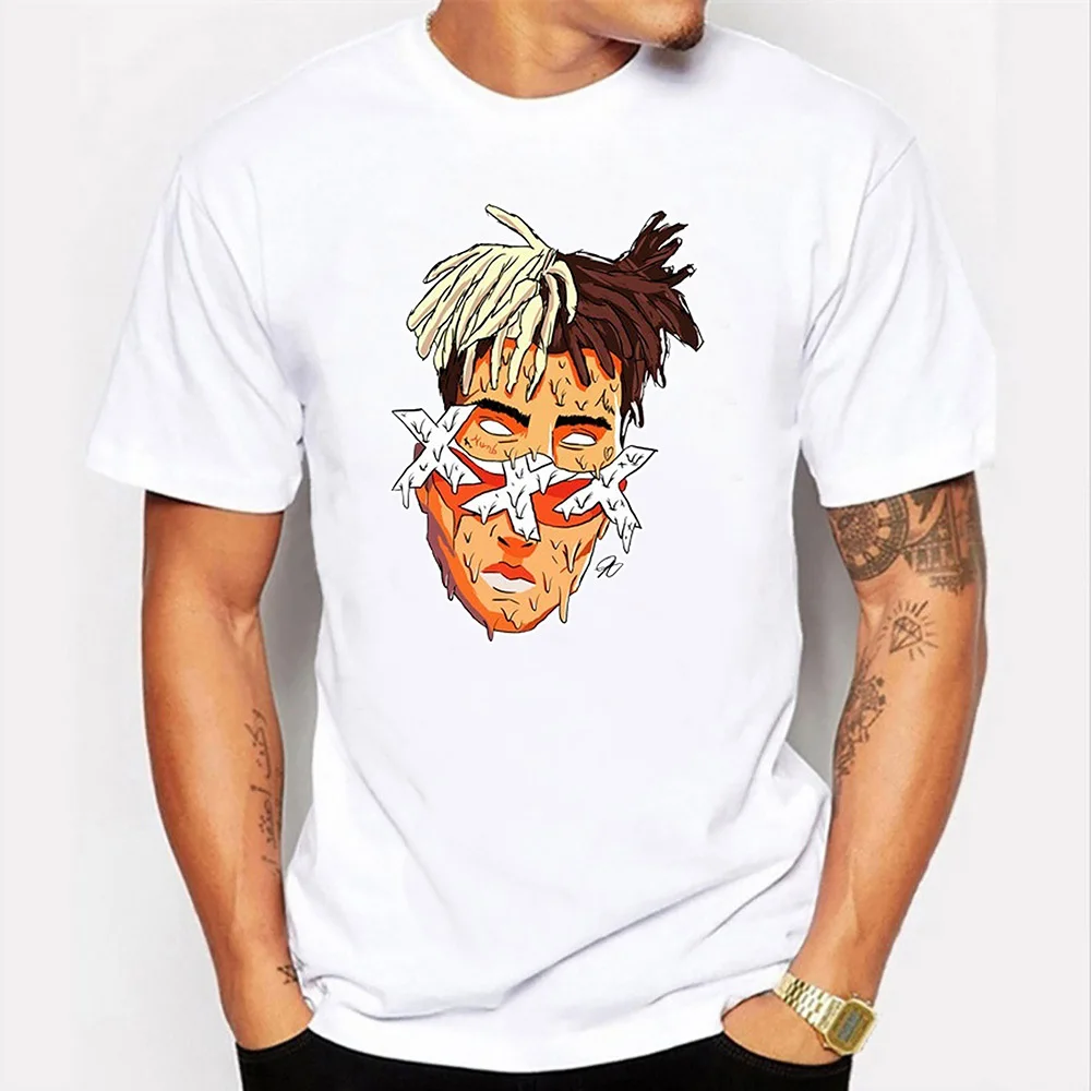 Мужская одежда 2020 с принтом свободная модная летняя крутая футболка круглым