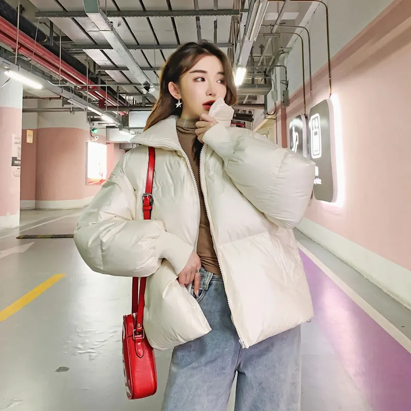 Короткий яркий пуховик 2019 стандартная Повседневная Женская свободная пуховая