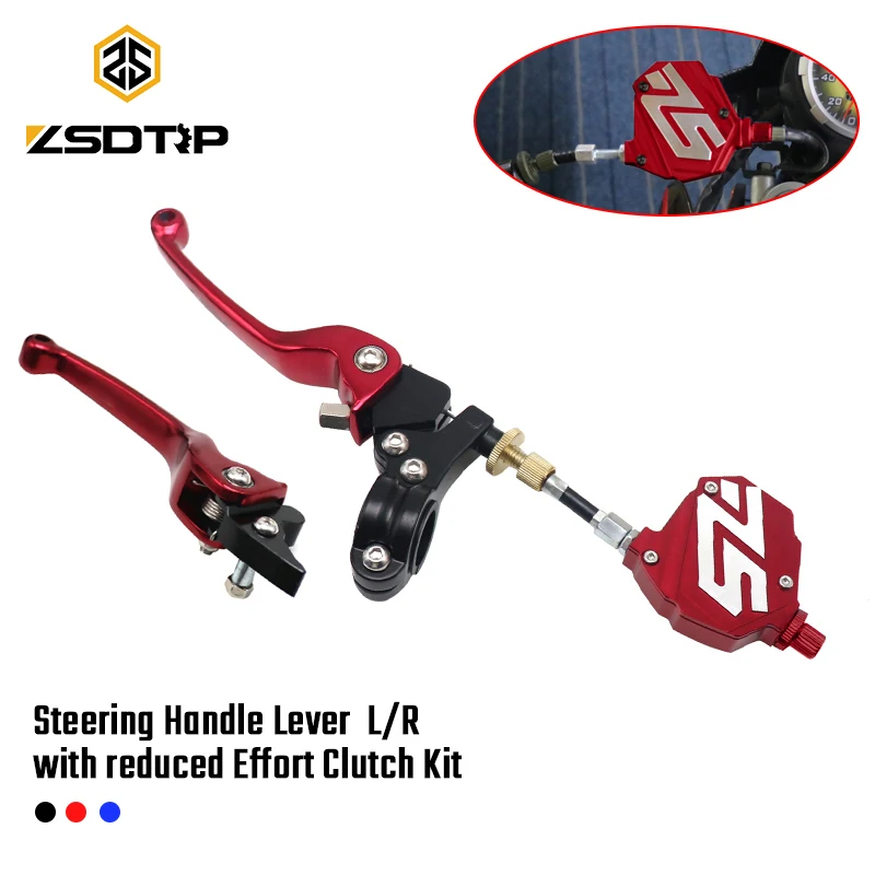 

ZSDTRP Long Clutch Lever Stunt Clutch Lever Easy Pull Cable System For Yamaha R6 CB500 Easy Pull Clutch For Kawasaki Z650