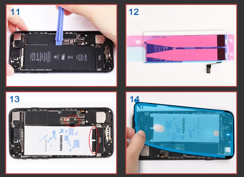 NOHON Оригинальное Батарея для Apple iPhone 4, 5, 6, 7, 8, iPhne iPhone4 iPhone5 iPhone6 iPhone7 iPhone8 мобильного телефона Bateria инструменты