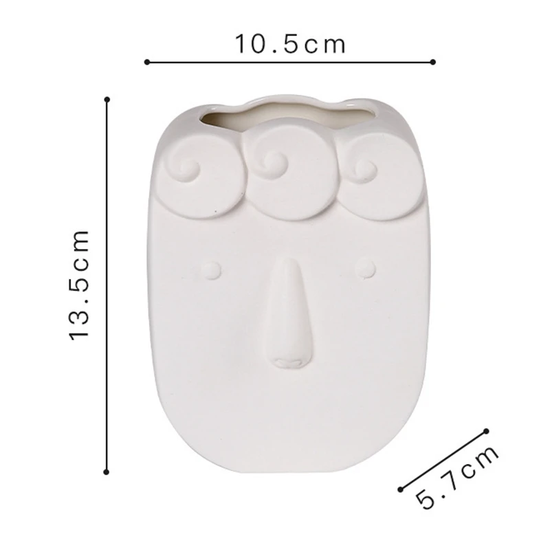 

Nordic Human Face Ceramic Vase Living Room Bedroom Decoration Home Decor Ornaments Wedding Decoration Gift