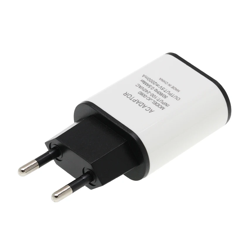 

5V 2A USB Power Adapter EU Plug Wall Travel Charger For iphone for Samsung S9 mobile phone charge 50pcs