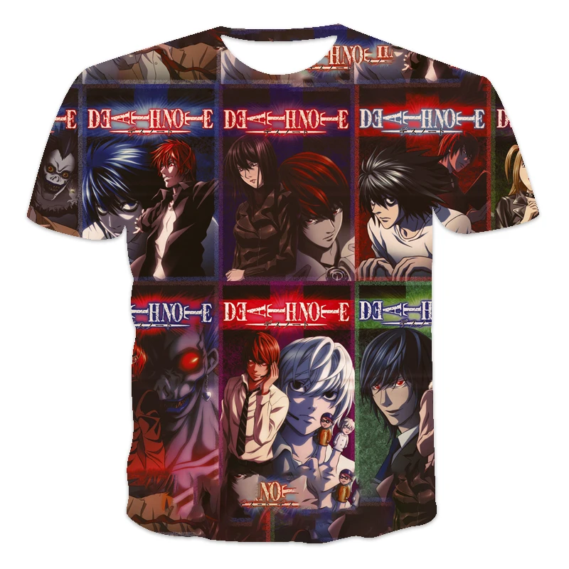 

Oversized T-shirt Men's Classic Anime Series Death Note Retro Street Trend Men's T-shirt Summer Casual Fashion Short Sleeve Top