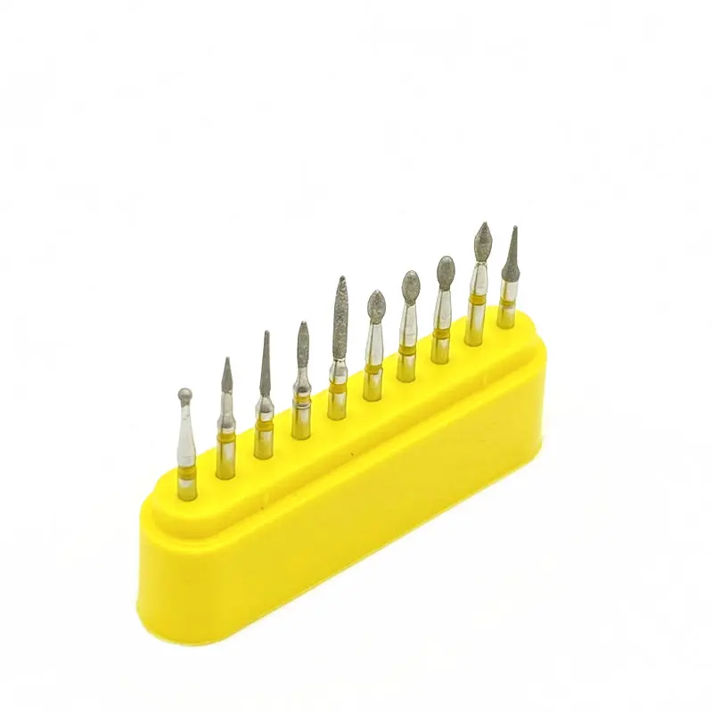 10 шт./комплект алмазные боры для чистки зубов|Стомотологические сверла и щетки| |