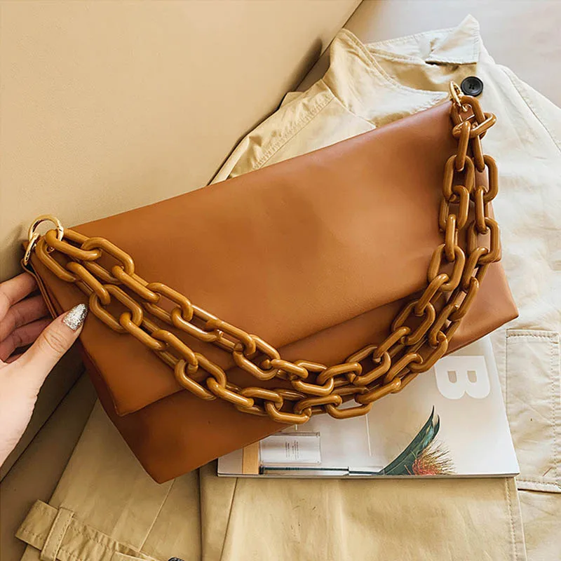 

Luxury Handbag Women 2021 Fashion Large Clutch Bag Designer Chain Shoulder Bag High Quality PU Leather Women Crossbody Bags