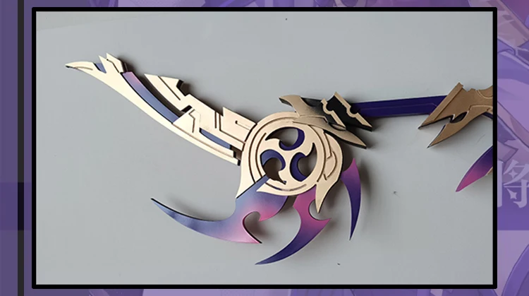 Game Genshin Impact Raiden Shogun Baal Cosplay Bow and Arrow PVC Props Weapons for Halloween Carnival Fancy Party Accessories |