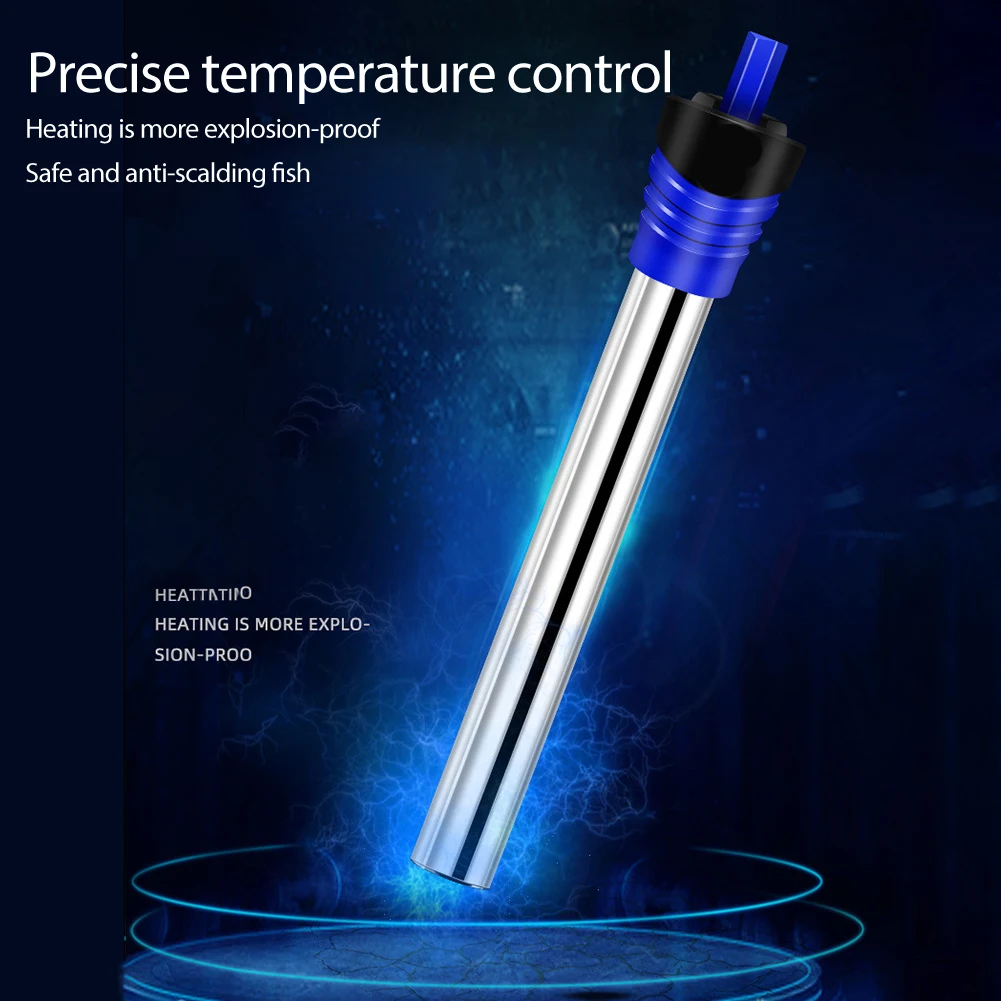 

Aquarium Heater Stainless Steel Fish Tank Automatic Temperature Rod Submersible Anti-Explore Adjustable Constant Temperature Rod