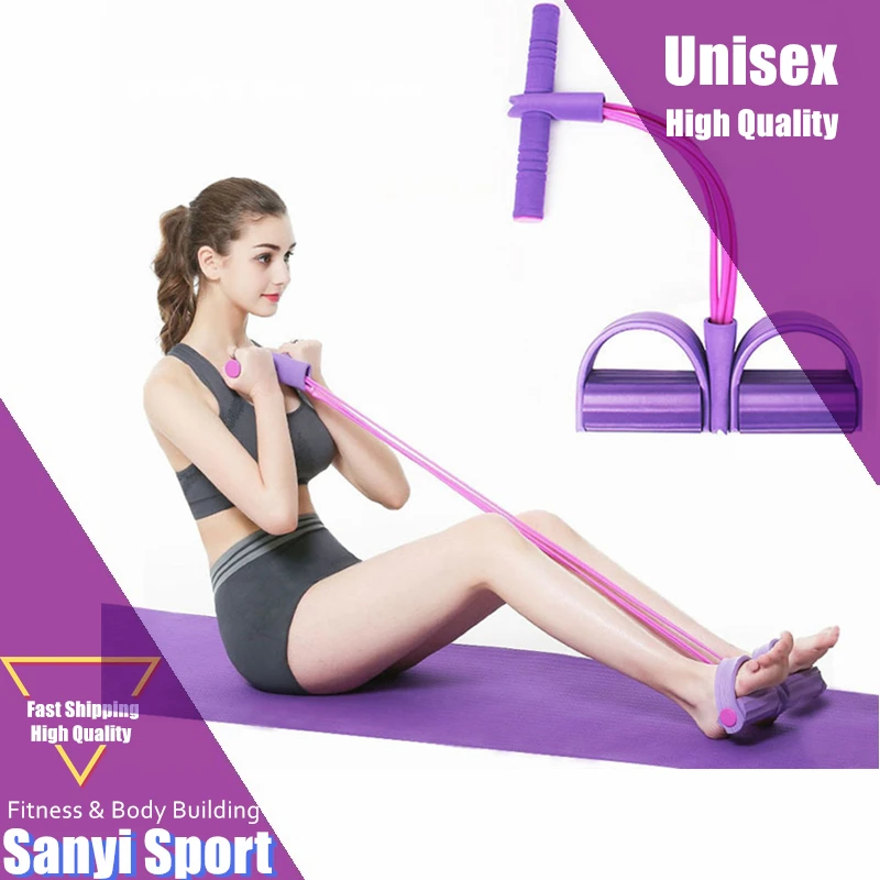 Эластичный тренажер для живота 4 эластичных резинки дома тренажерного зала