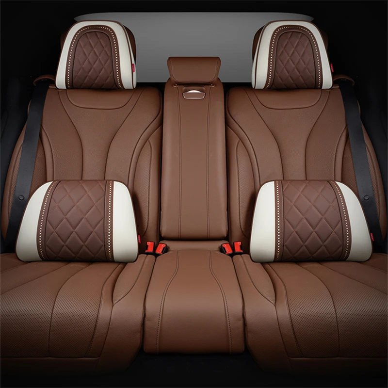 

Подголовник Автомобильный кожаный из пены с эффектом памяти, Подушка для спины, подушка для автомобильного сиденья, подголовник для шеи, по...