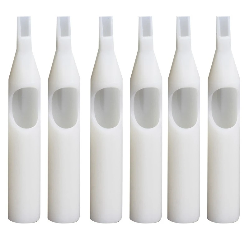 

50Pcs Disposable Tattoo Tips White Color Sterile Nozzle Tip Tattoo Needle Tubes Tattoo Machine Accessories 5F
