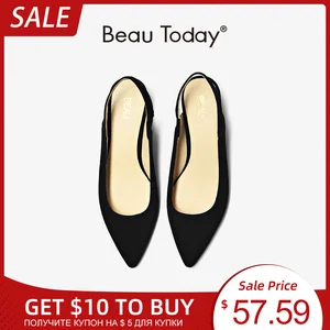 Босоножки женские из натуральной кожи, с острым носком, на резинке, лето 31039