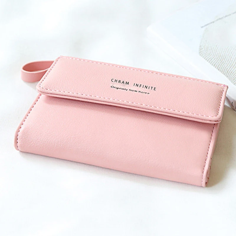 

New Women Small Wallets Fashion Ladies Leather Letter Purse Short Unisex Coin Bag Simple For Women's Clutch Card Holder Wallet