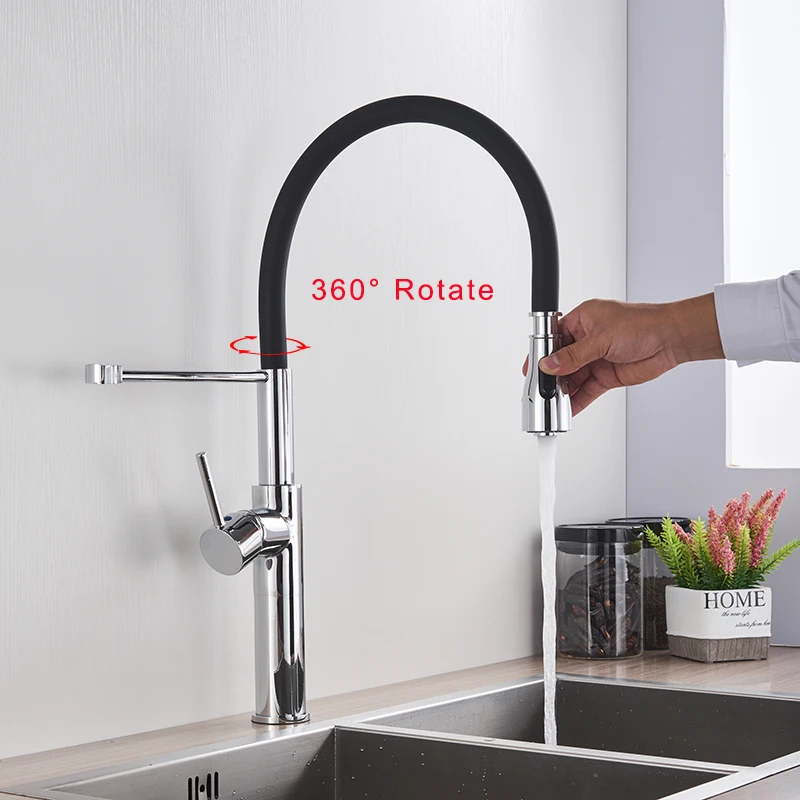 Senlesen Kitchen Faucet Chrome Brushed Nickel Mixer Dual Outlet Hot and Cold Water Sink Tap Crane | Обустройство дома