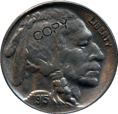 США 1915 P D S с гравировкой в виде американского бизона из никеля копия монет |