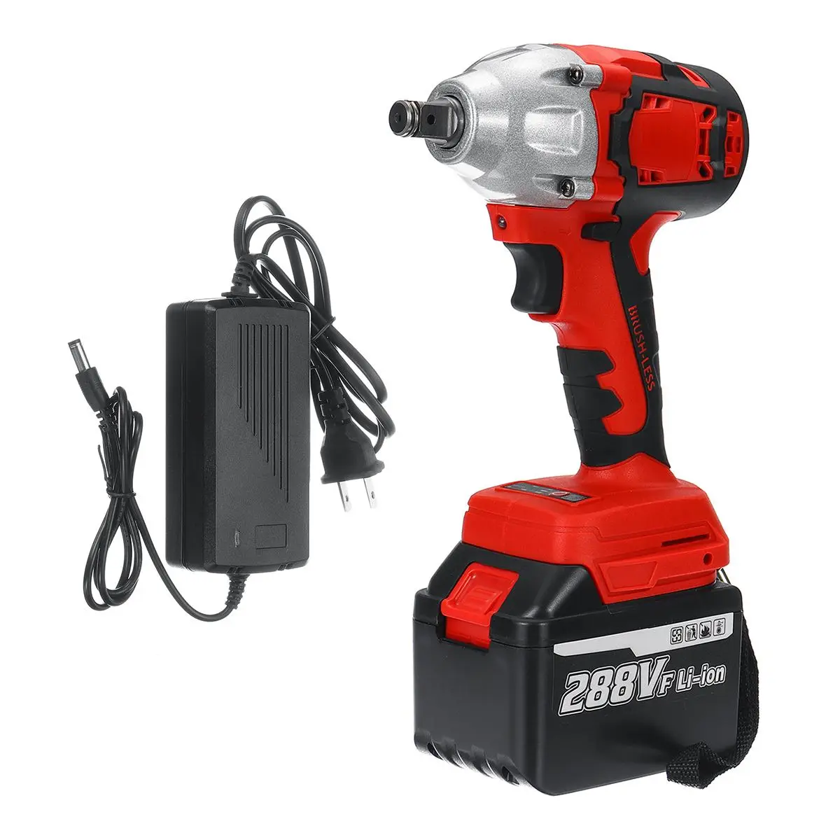 

Brushless Electric Wrench 288VF Impact Wrench Socket 19800mAh Li Battery Rechargeable Wrench Hand Drill Installation Power Tools