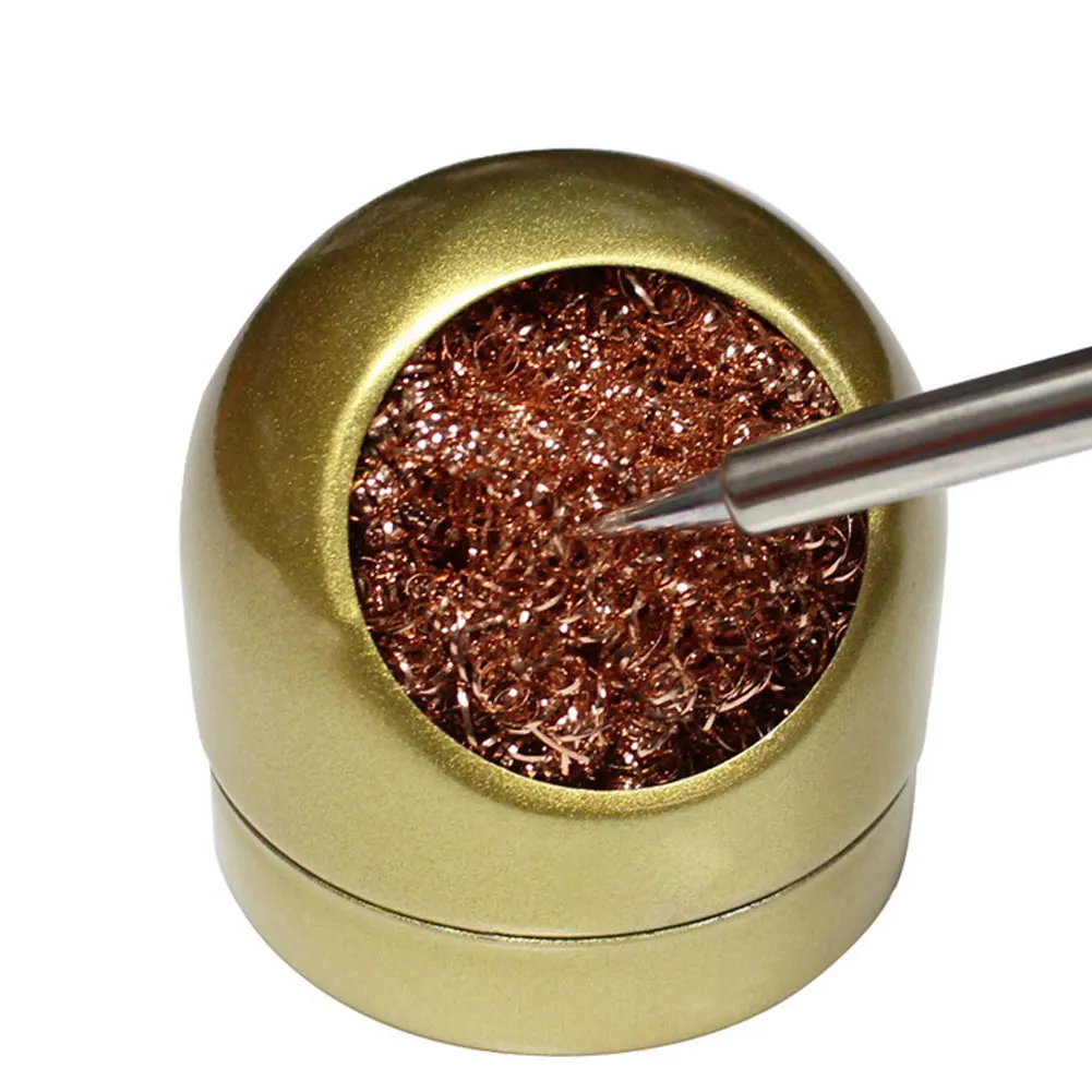 

Solder Tip Cleaning Wire Soldering Iron Tip Cleaner Metal Wire With Stand Set Welding Desoldering Soldering Iron Tip Cleaner