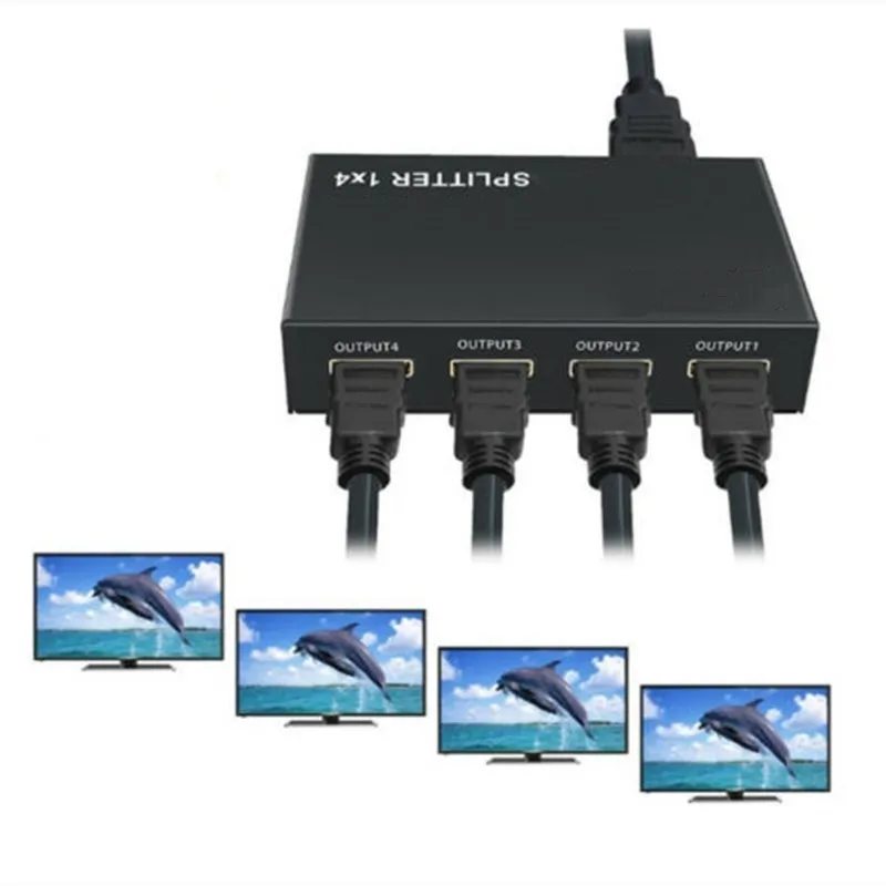 1 в 4 выхода Full HD портовый усилитель концентратора HDMI совместимый сплиттер v1.4 3d 4k