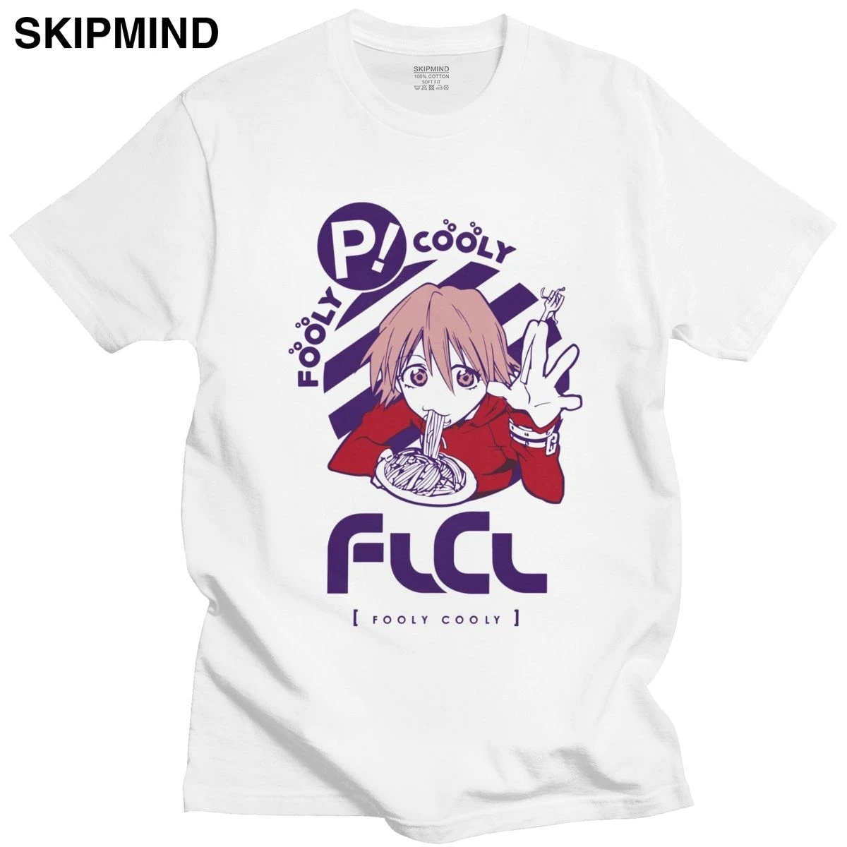 Модные мужские футболки FLCL Haruko Haruhana с коротким рукавом мягкая хлопковая Футболка