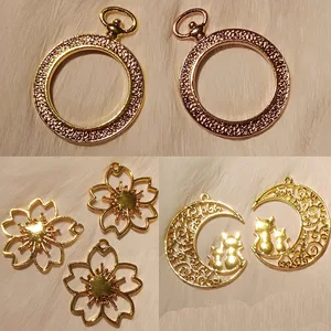 Очаровательная оправа для ювелирных изделий из эпоксидной смолы, 5 шт.лот