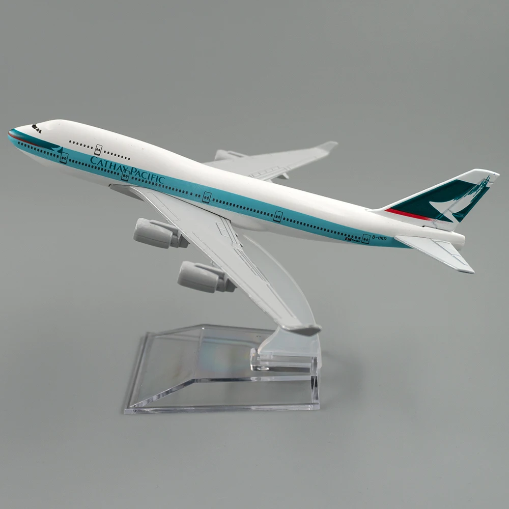 Самолёт из сплава в масштабе 1/400 самолёт авиакомпании Боинг 747 Cathay Pacific 16 см модель