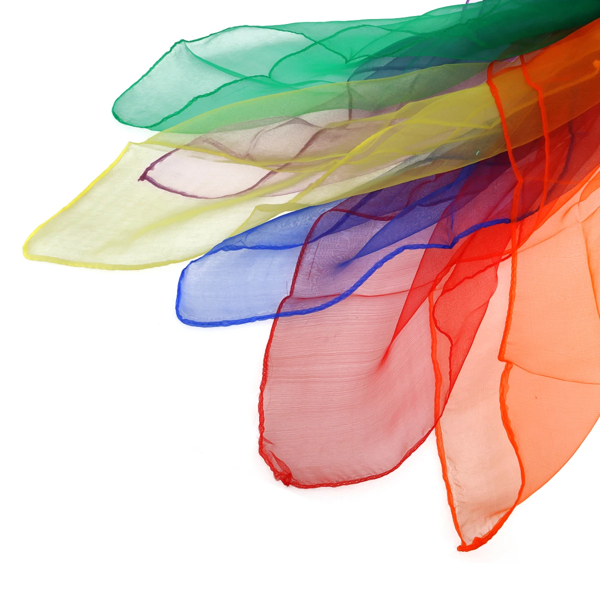 12/24/36pcs Hemmed Square Juggling Dance Scarves (Assorted Color) |