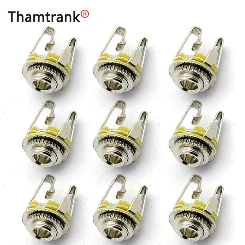 100 шт./лот 3 5 мм стерео разъем для наушников аудио домкрат гнездо с винтовой гайкой