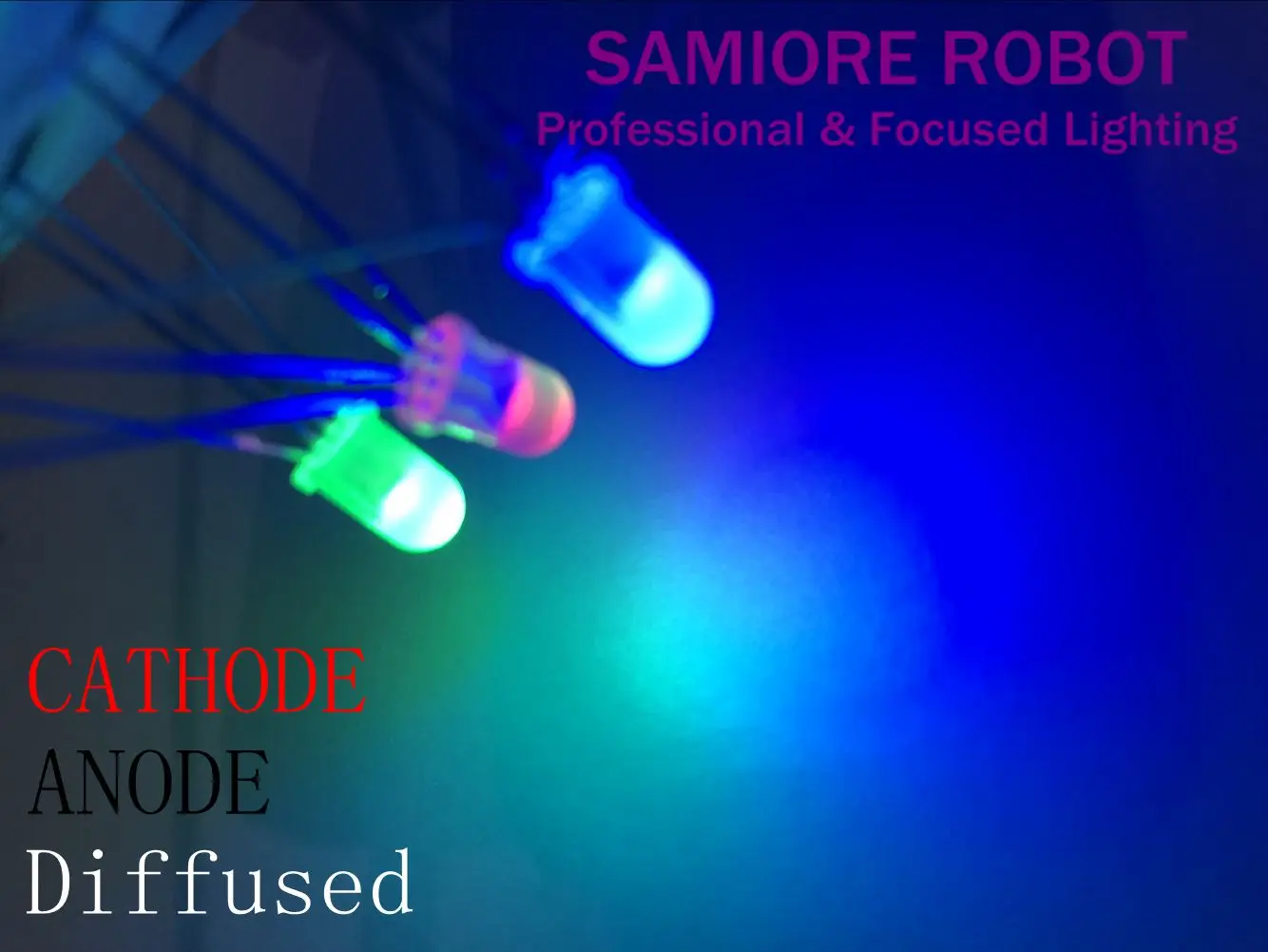 500 шт. светодиод 5 мм RGB рассеянный общий анод/катод красный зеленый синий 4