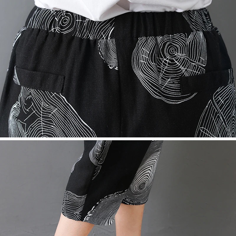 Женские брюки 2021 винтажные в горошек с принтом женские поясом на резинке модель