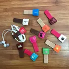 Держатель для наушников, 6 шт., кожаный, для iphone, samsung мобильный телефон