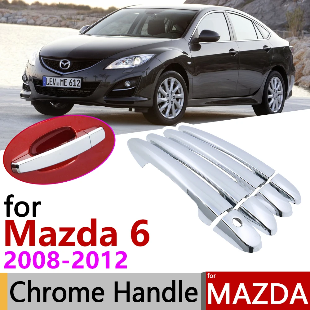 Для Mazda 6 GH1 Atenza 2008 ~ 2012 Роскошная хромированная наружная дверная ручка крышка