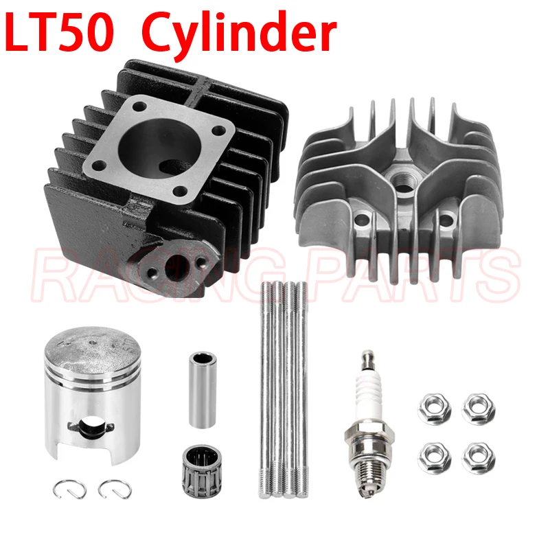 

41 мм комплект поршневого кольца цилиндра Свеча зажигания головка цилиндра подходит для Suzuki LT50 LTA50 JR50 1985-2006