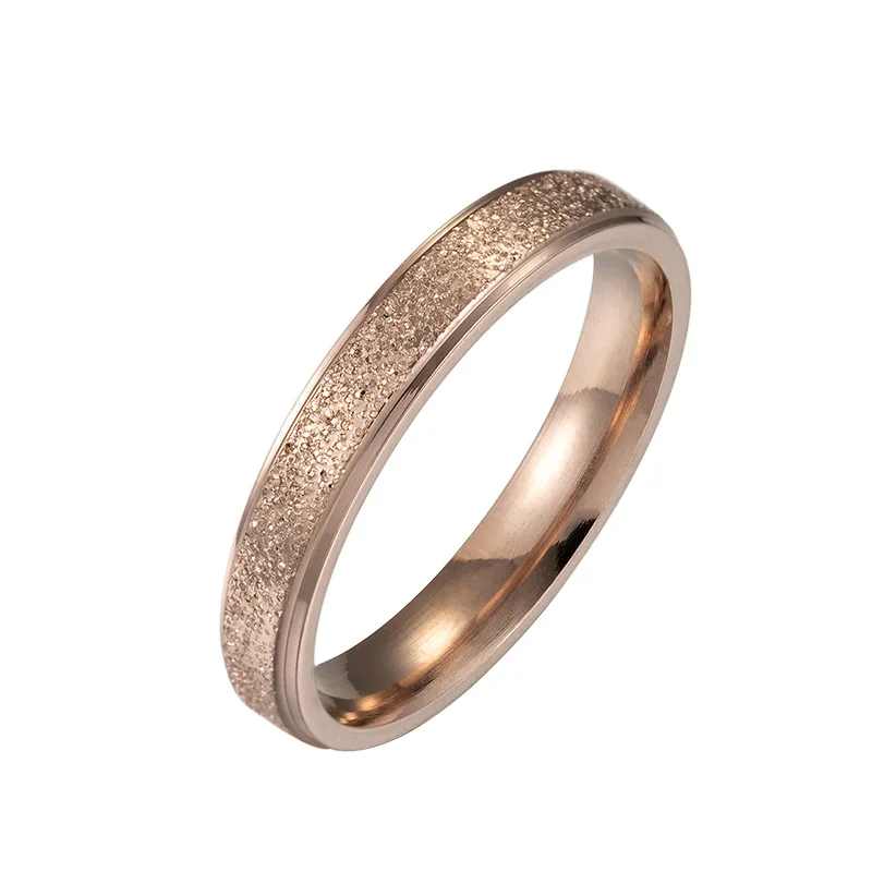 

Ring Stainless Steel Frosted Ring Simple Fashion Fashion Jewelry Plating Rose Gold Couple Ring