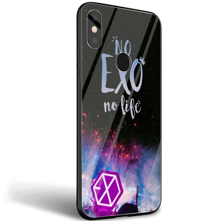 Mobile Phone Case Glass For Xiaomi Mi 8 Lite A1 A2 9 Redmi Note 5 6 7 Pro 6A 4X F1 Cover EXO |