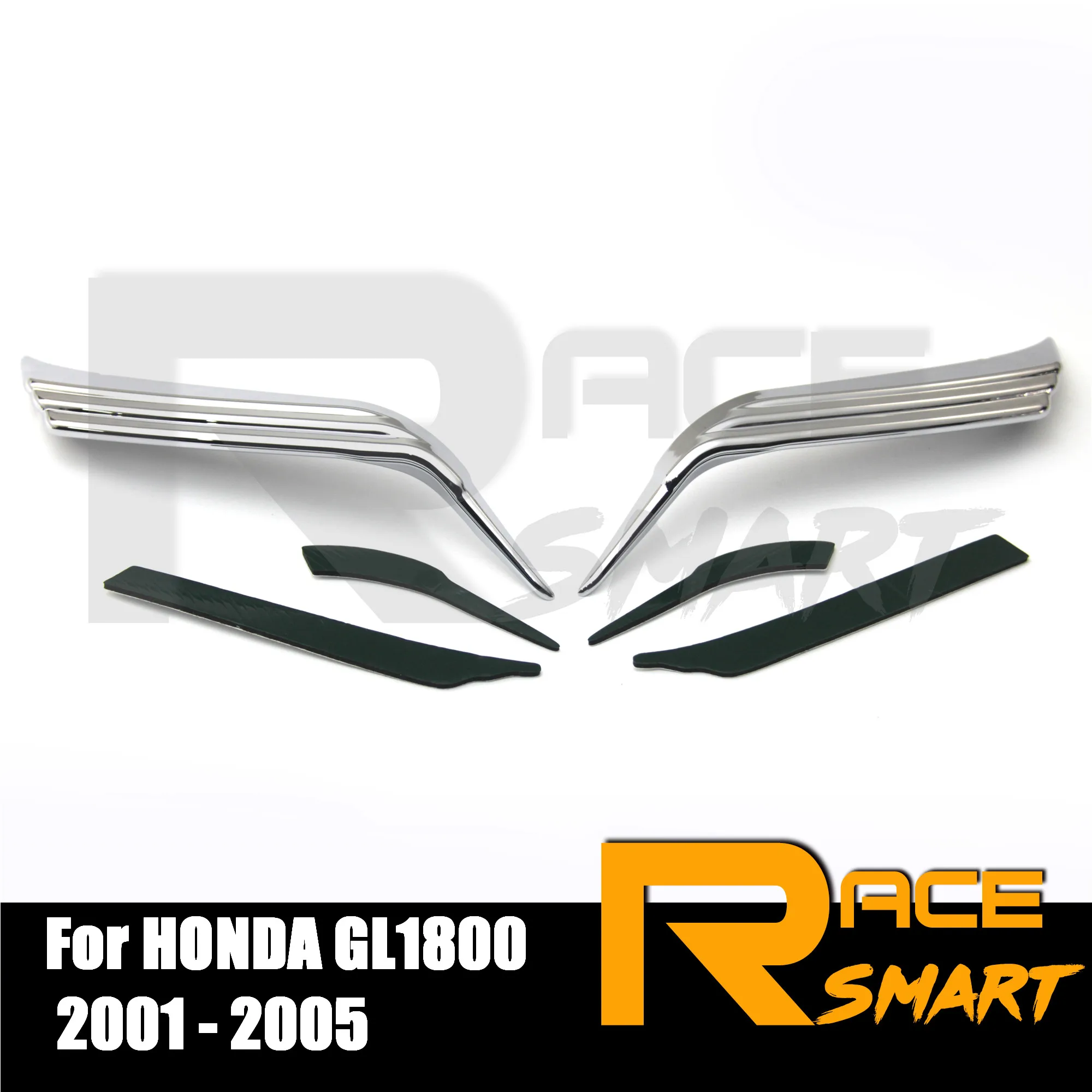 

For Honda Goldwing GL1800 2001-2005 GL 1800 2012-2017 13 14 15 16 Chrome Motorcycle Side Fairing Emblem Decoration Accessories
