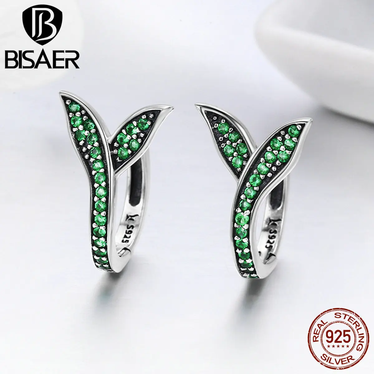 BISAER Bijoux 925 пробы серебряные цветущие цветочные бутоны, серьги-гвоздики для женщин, модные серебряные серьги, ювелирные изделия GXE295