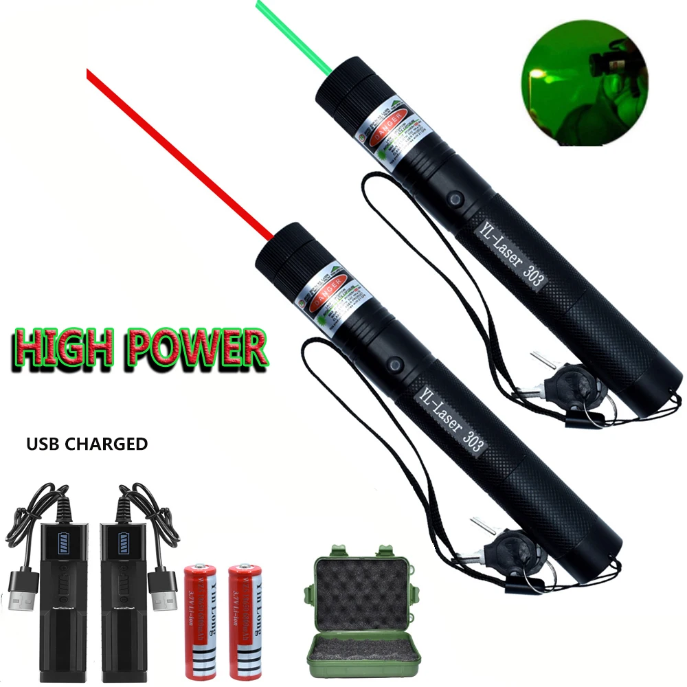 

Перезаряжаемый от USB зеленый красный лазерный прицел 5 МВт лазер сгорания супер дальнее излучение 8000 м лазер в зеленую точку с батареей 18650