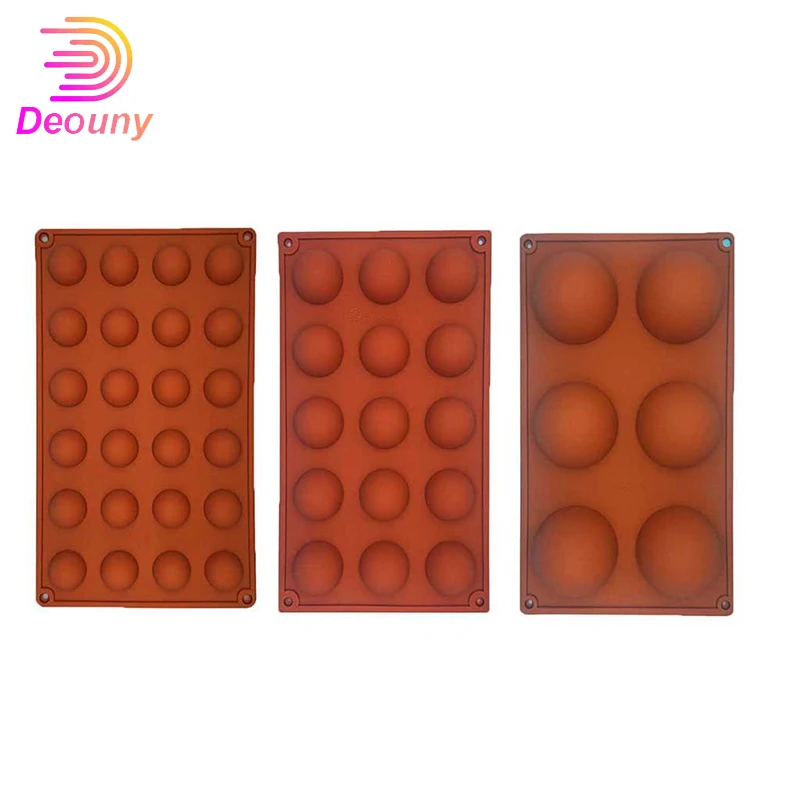 

DEOUNY Half Ball Shape Cake Mold Lot Round Sphere Silicone Mould For Chocolate Dessert DIY Decorating Tools Kitchen Accessories