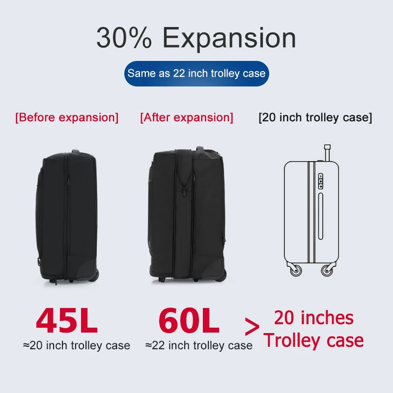 OIWAS Мужская Дорожная сумка на колесиках рюкзак 60л большая вместительность для