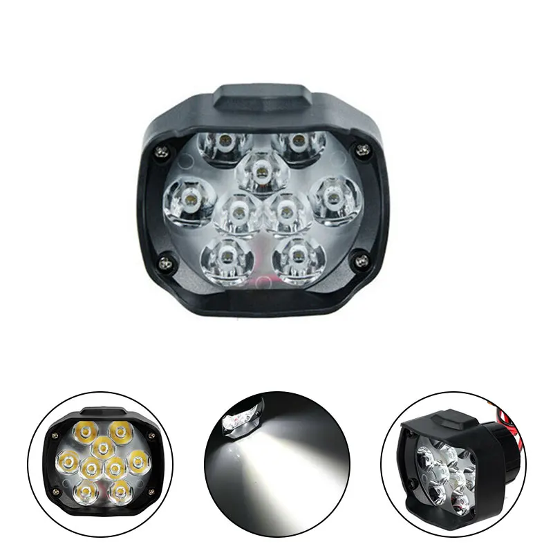 1 шт. фара для мотоцикла 9 светодиодный фонарь 10 Вт точечная передний DC 12 В