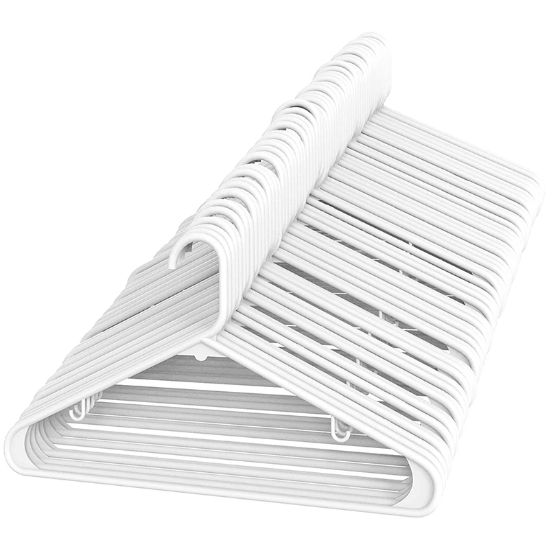 Белая пластиковая вешалка подходит для ежедневного использования (белая 60 штук в