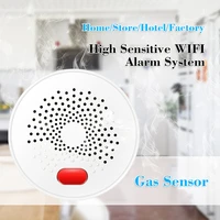 tuya smart gas detector sensor wifi lpg natural gas methane marsh gas leak sensor app control with buzzer beep alarm ul plug