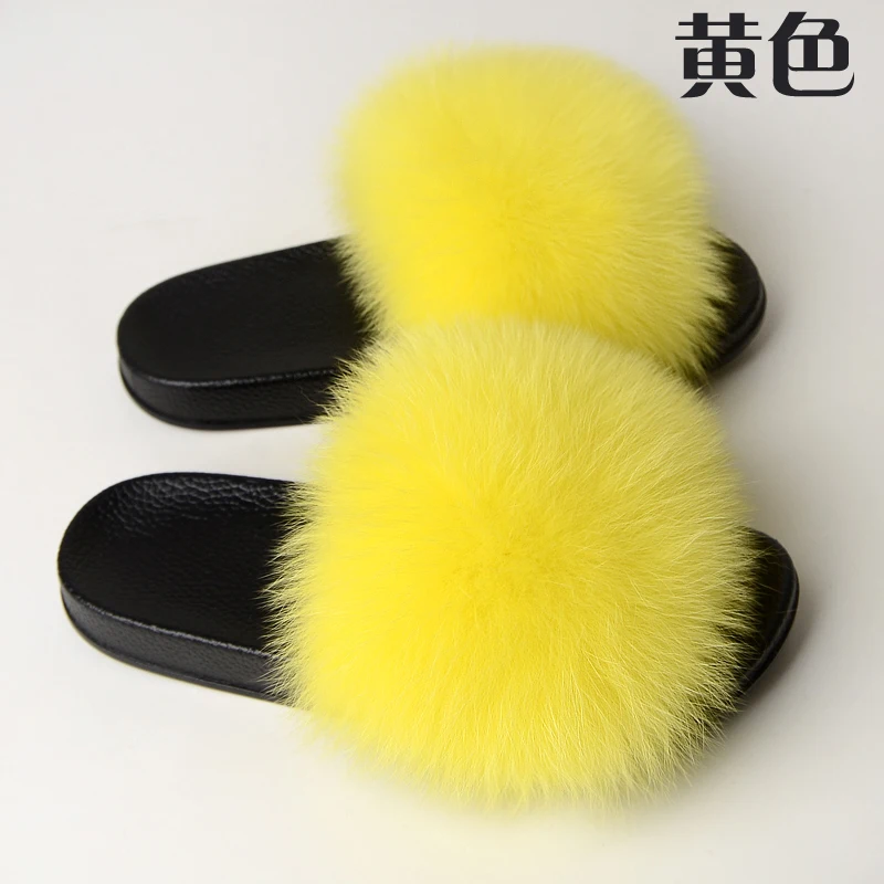 Зимние женские домашние меховые тапочки модная теплая обувь с искусственным